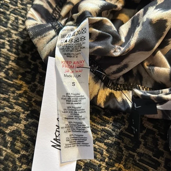 Nasty Gal Nessa Barrett Leopard Print Top and Bottom - Picture 5 of 5